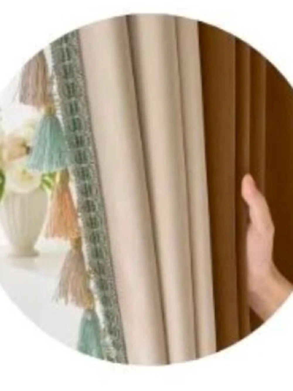 Luxurious Emerald Green Velvet Curtains with Gold Tassel Valance